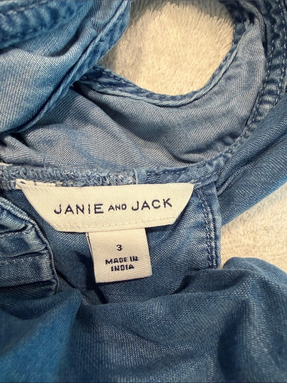 Janie and Jack Denim Dress with Floral Lace